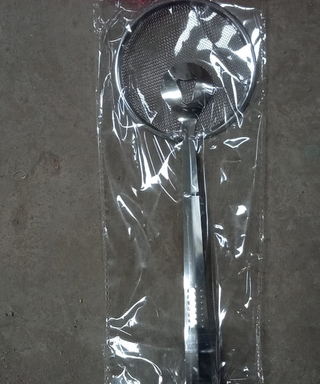 Multi-functional stainless steel filter spoon with clip.