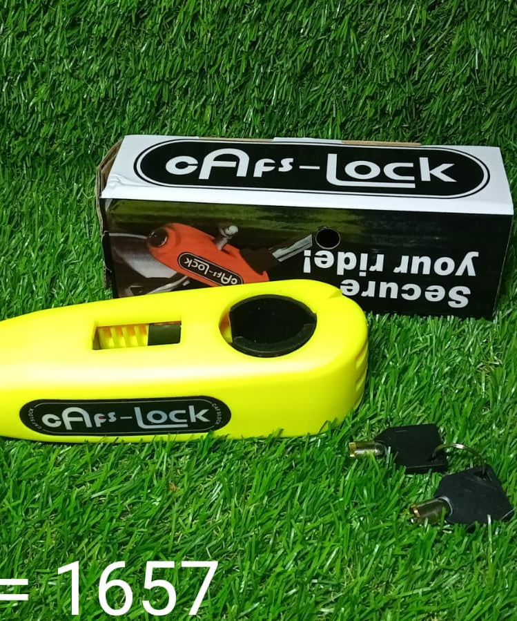 Bike lock with brake lever mechanism