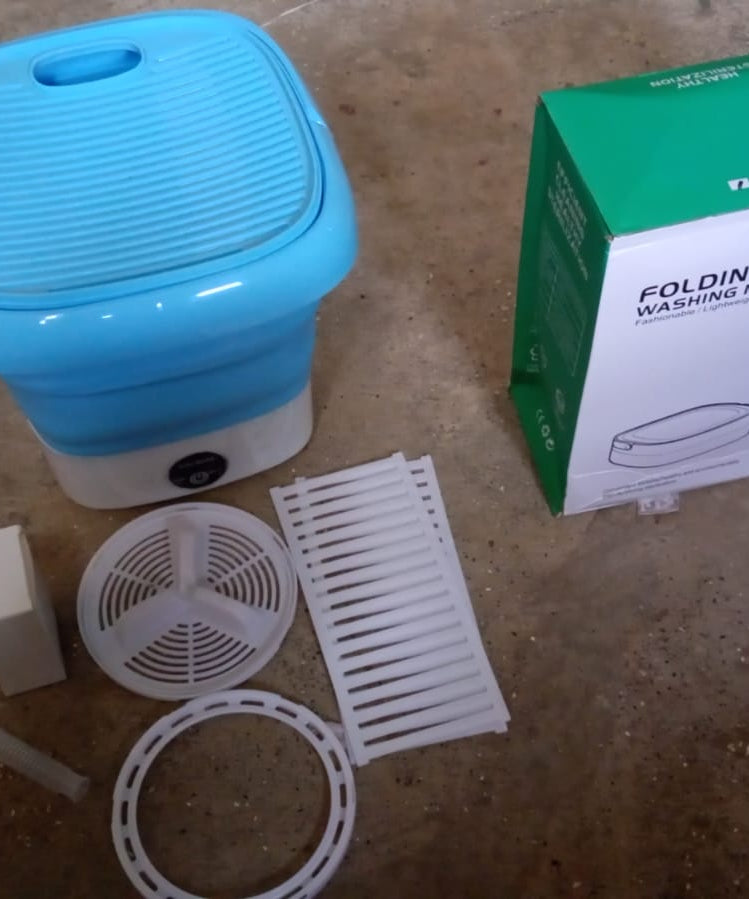 Portable Washing Machine, Mini Folding Washer and Dryer Combo, for Underwear, Socks, Baby Clothes, Travel, Camping, RV, Dorm, Apartment 