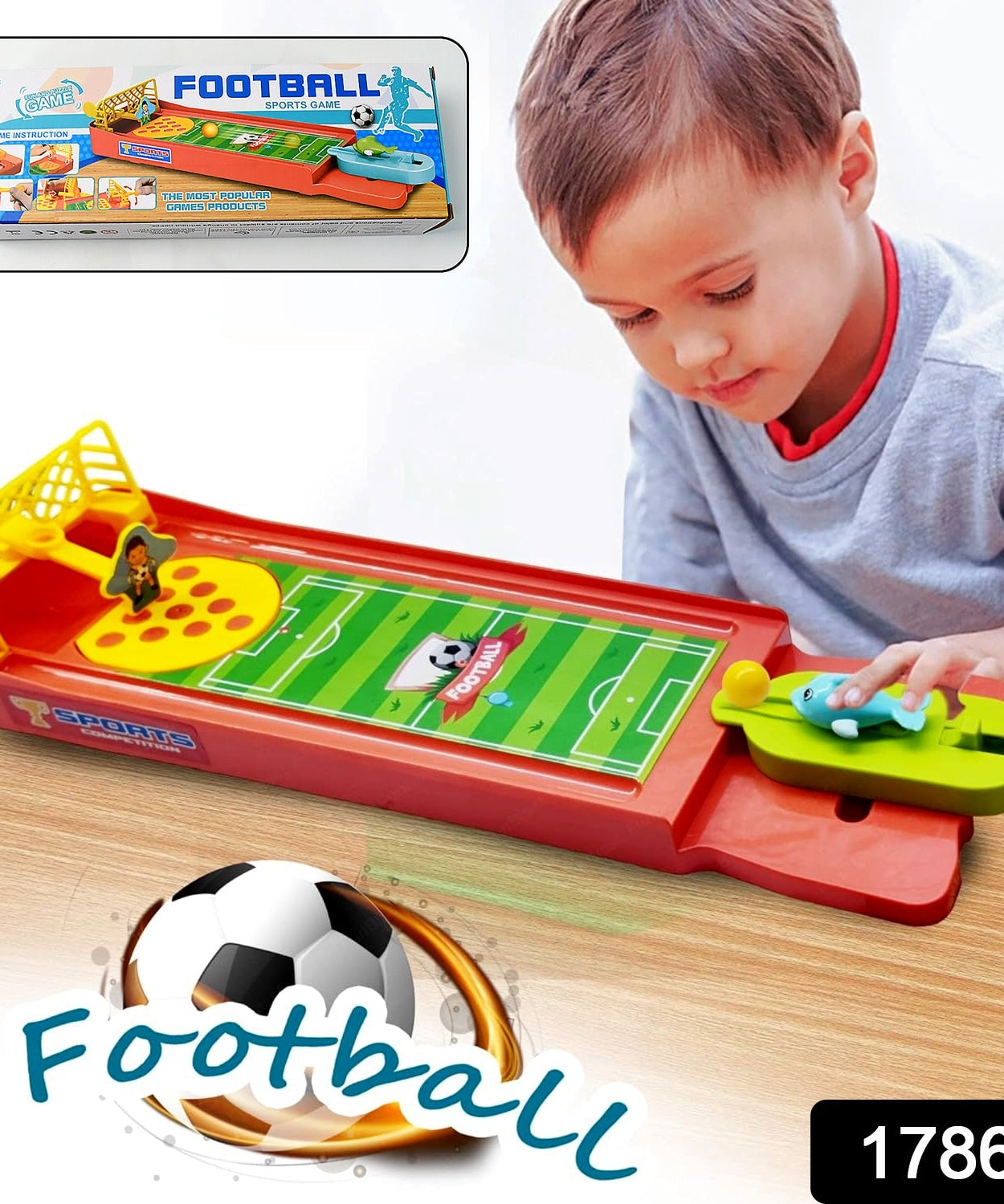 Mini Table Top Finger Football Game for Kids-Desktop Game for Kids & Adults, Fun Indoor Finger Bowling Game for Boys & Girls, Family Board Game