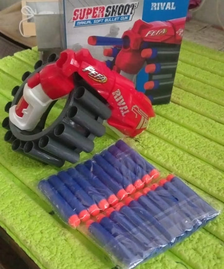 Amazing Toy Gun, Gun for Children, 20 Soft Bullets (1 Set)