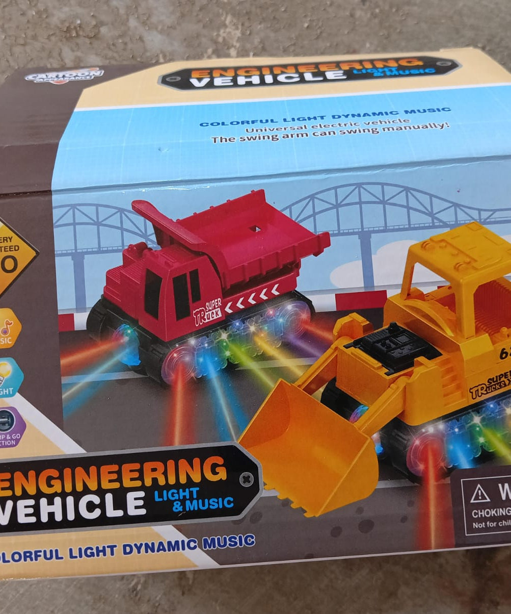 Engineering Vehicle Toys for Kids - Self-Driving Super Dump Truck Toy | Self-Driving Trucks, Engineering truck Electric Vehicle Toys boys birthday gift toys (1 Pc)