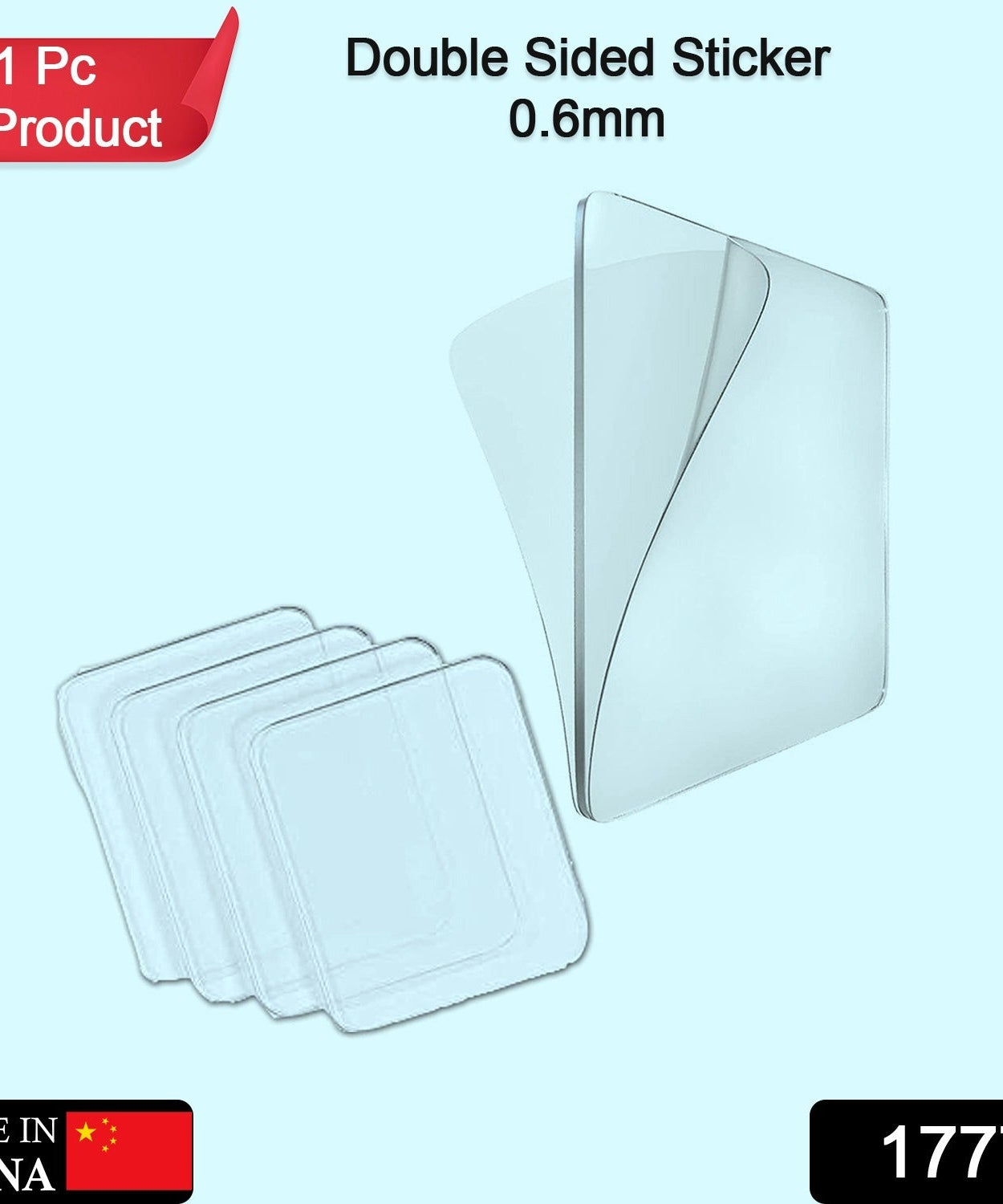 Clear double-sided tape for mounting and repairing, leaves no residue.