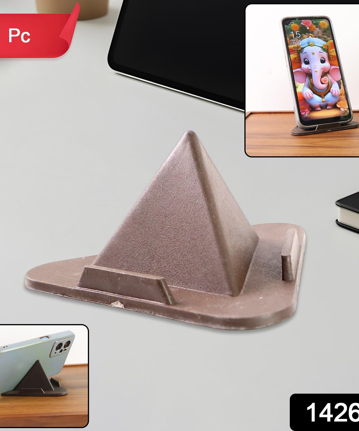 Brown Pyramid Mobile Holder