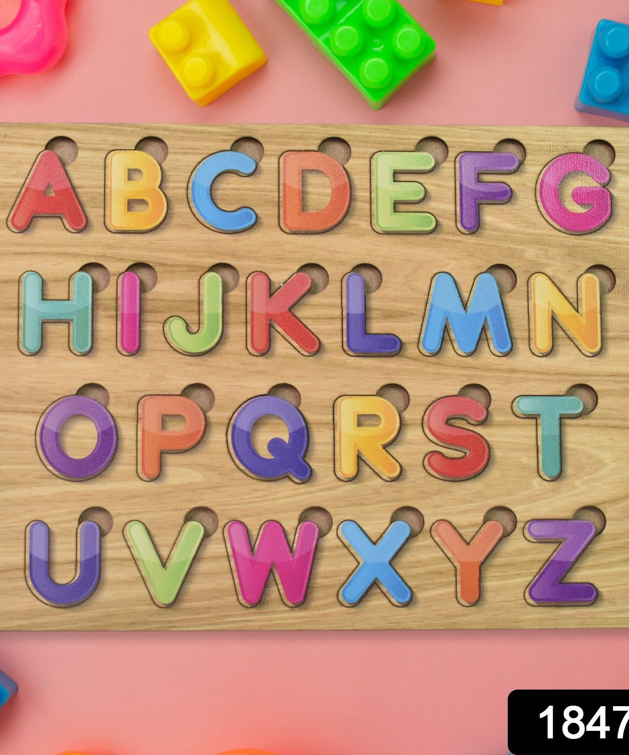TOP BRIGHT Wooden ABC & Shape Learning Puzzle