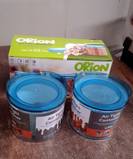 Air Tight & Unbreakable Kitchen Jar Set Food Storage Containers for Dry Fruits, Spices, Snacks, Pulses (2 Pcs Set)