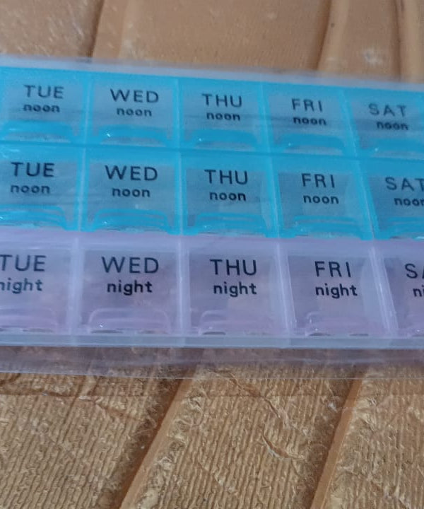Weekly Pill Organizer Box with 21 Compartments (1 Pc)