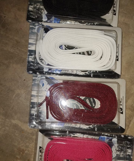 Sports shoe strings, 1 pair flat laces for sneakers, boots, and work shoes, unisex design.