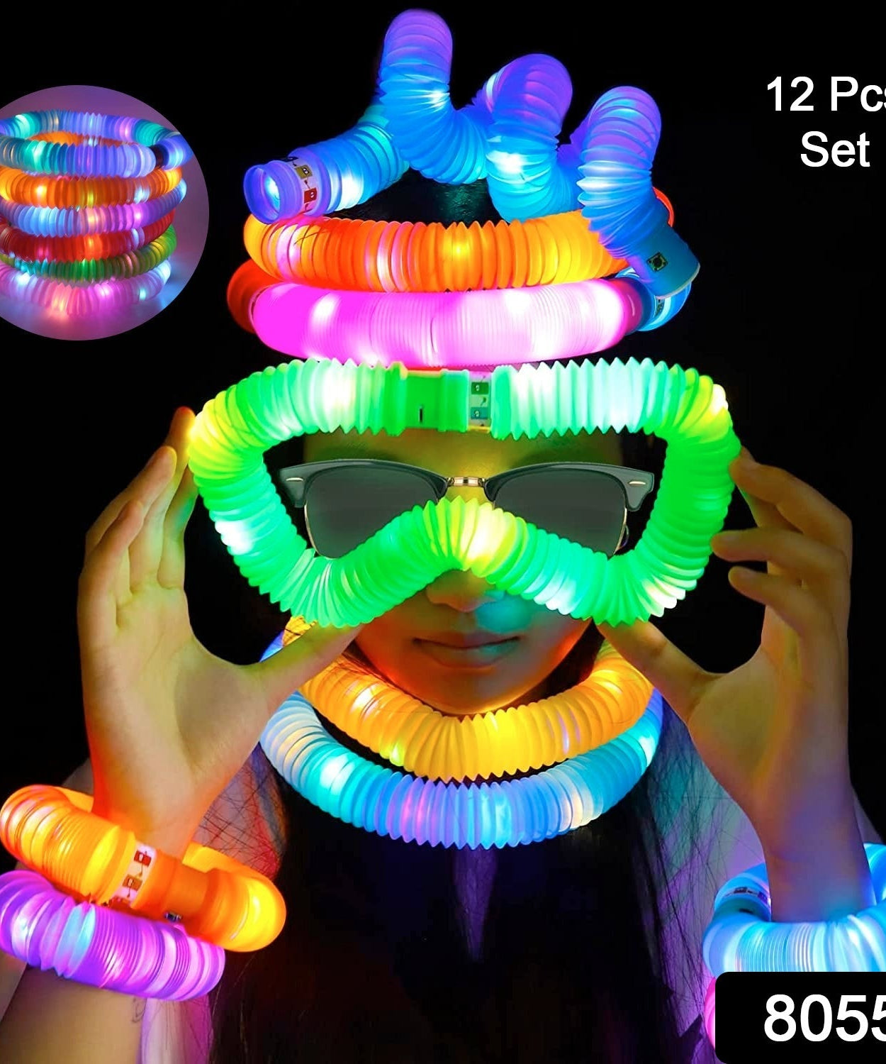 Colourful Tubes Sensory Toys Stretch Fidget Tube Toys Pull Tubes Fidget Toys