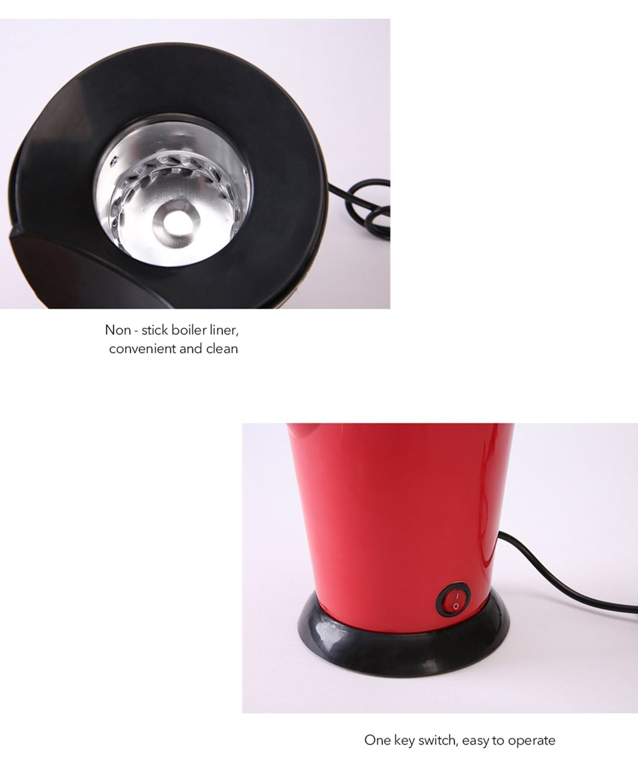 Top view of the hot air corn machine