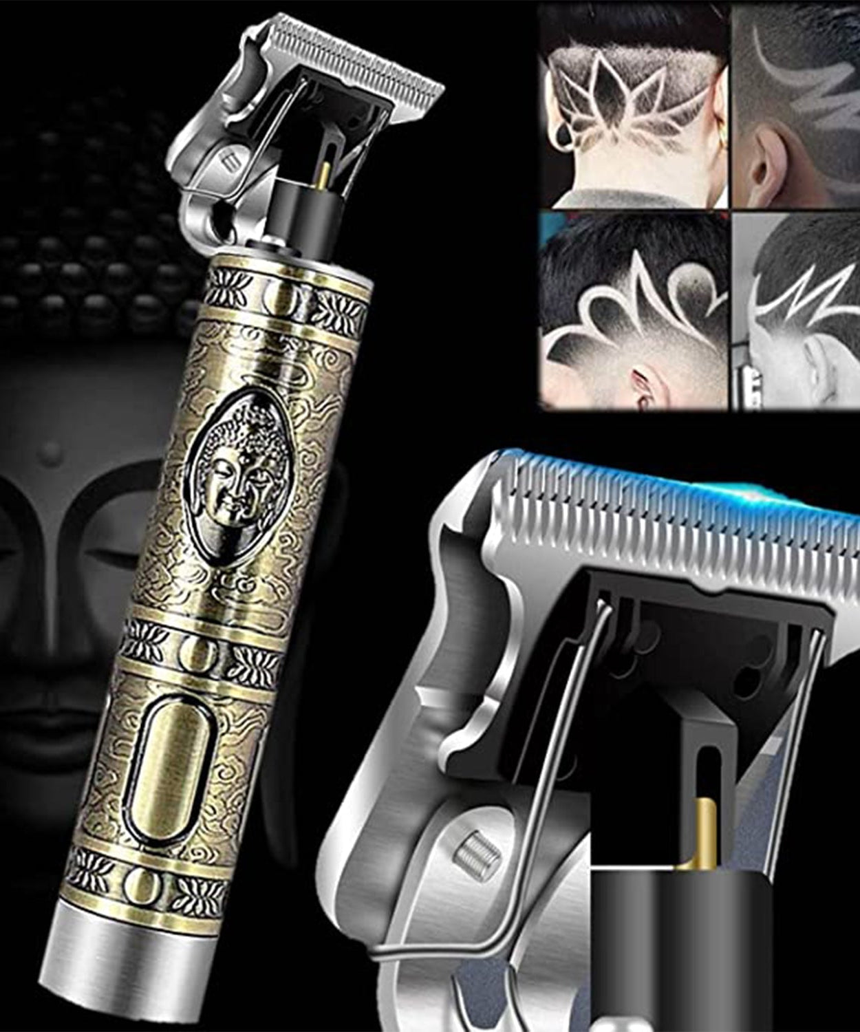 Professional hair trimmer with adjustable blades