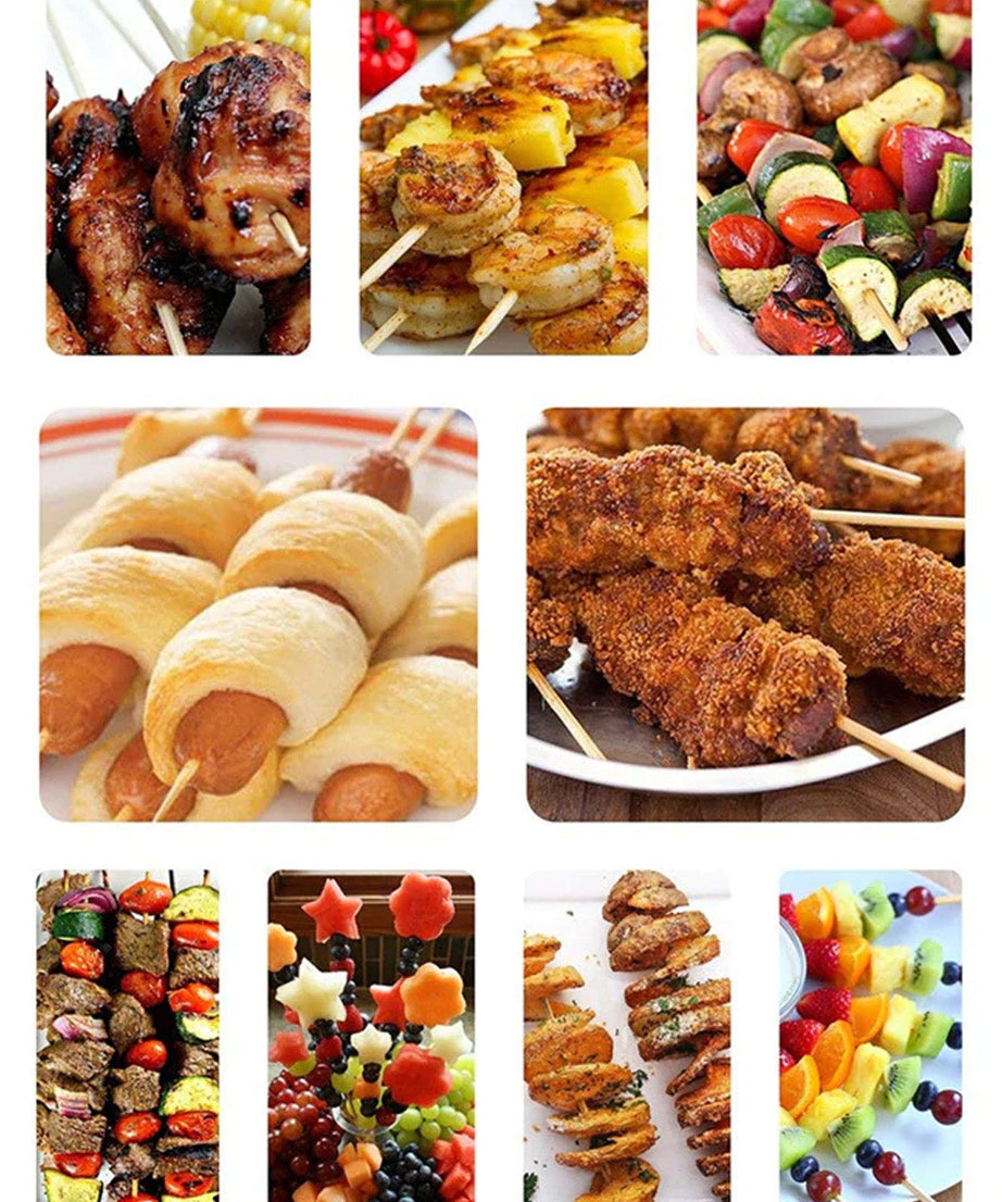 Natural Bamboo Wooden Skewers / BBQ Sticks for Barbeque and Grilling