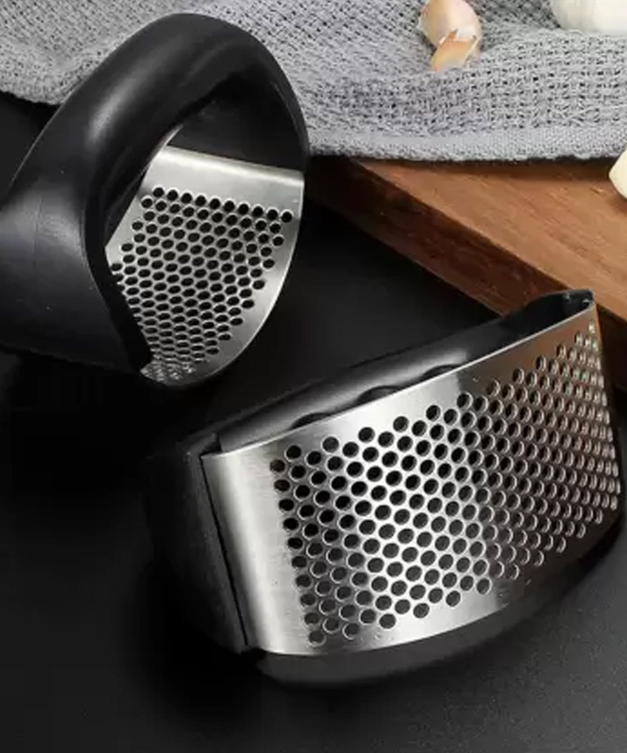 Stainless garlic press, easy to use