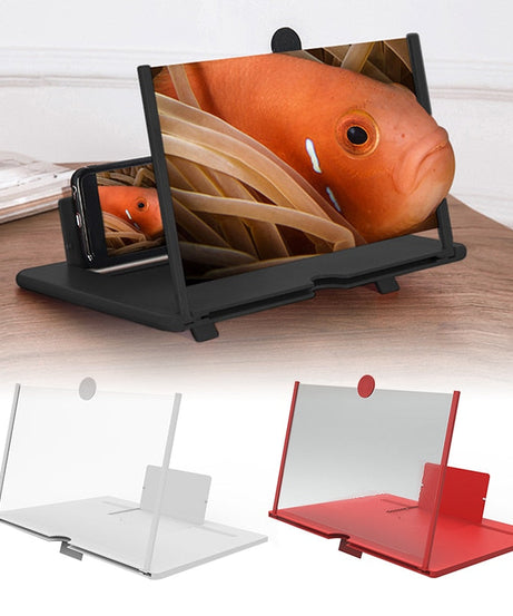 Video screen magnifier designed for improved viewing comfort.