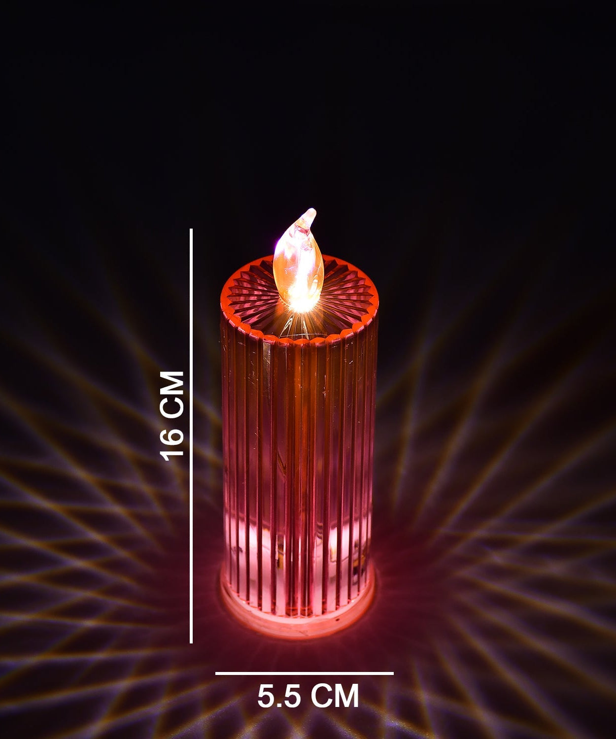 Big Simple Candles for Home Decoration, Crystal Candle Lights, Diwali (Multicolor)