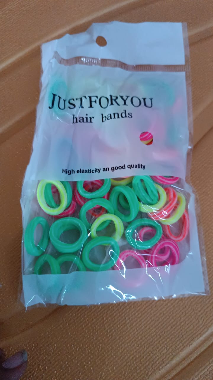 Small Ponytail Holder Bands for Hair Rubber Bands (Pack of 50 / Multicolour), Hair accessories