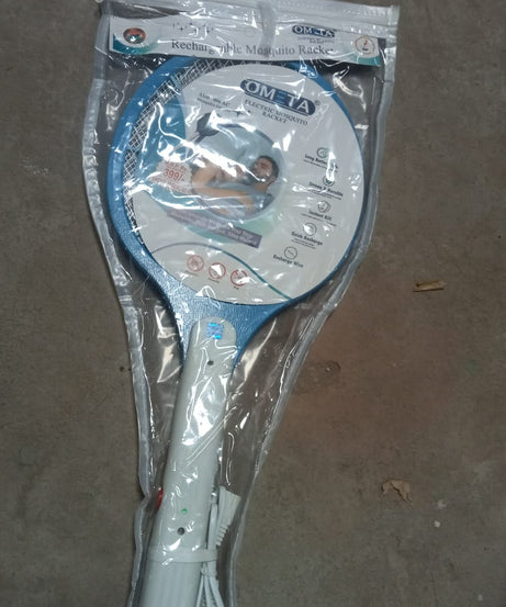 Rechargeable Mosquito Killer Racket – Handheld Electric Fly Swatter with Cable (Quality Assured, with cable)
