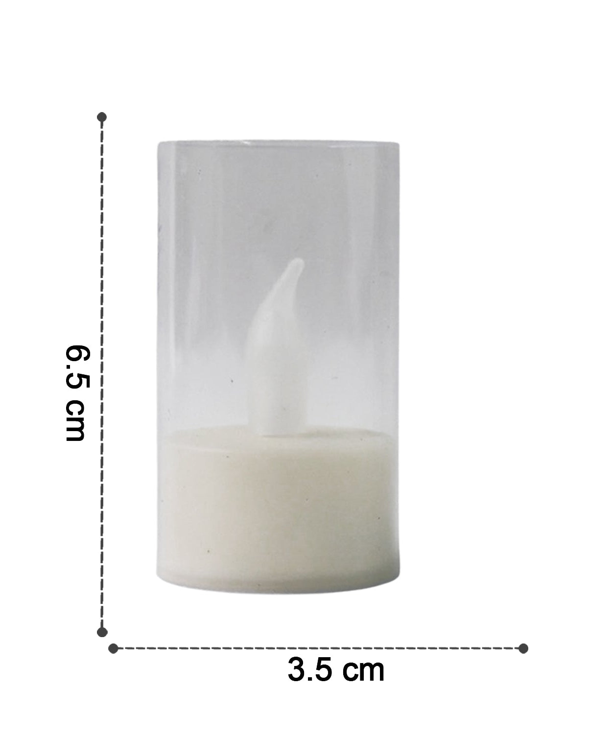 Flameless Candles with Transparent plastic Covers Set of 24 Pcs LED