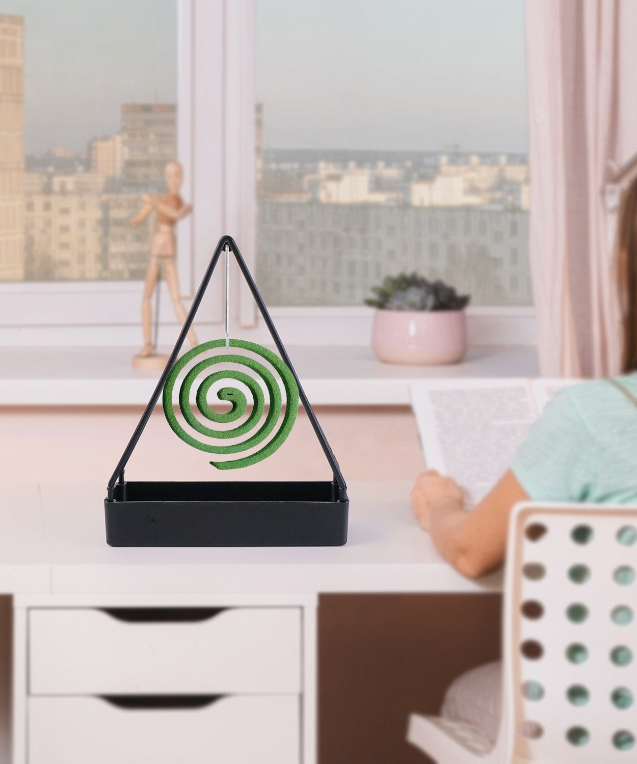 Compact Triangle Mosquito Coil Stand (1 Pc)