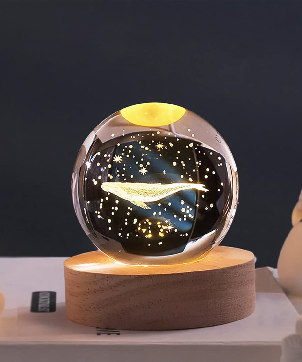 Fish 3D Crystal Ball lamps With Base (1 Pc)