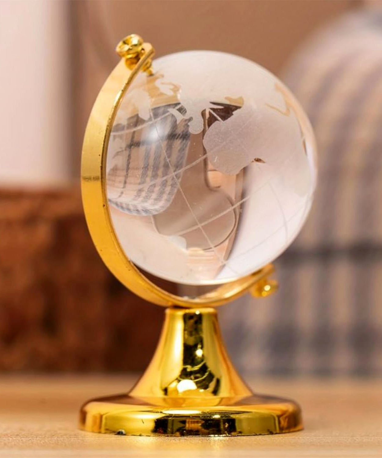 Decorative Crystal World Globe