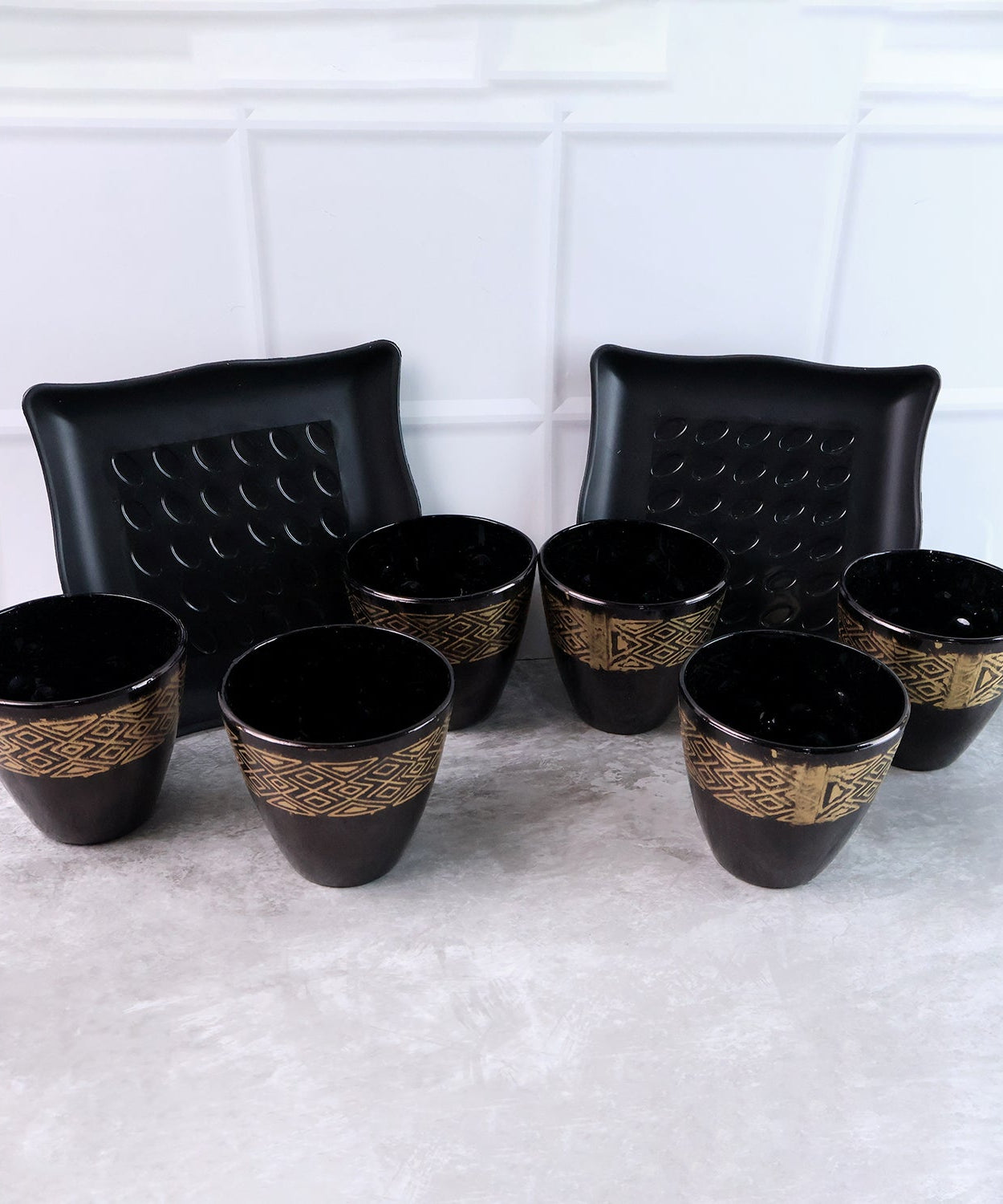 2 Bowl & 6 Glass Snake Set ( 8 Pc Set )