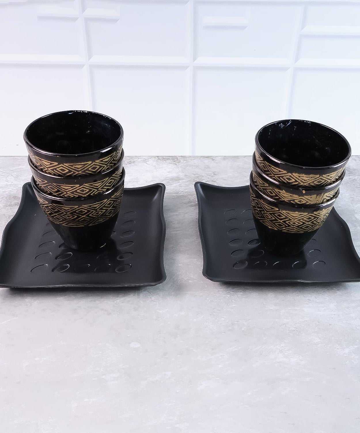 2 Bowl & 6 Glass Snake Set ( 8 Pc Set )