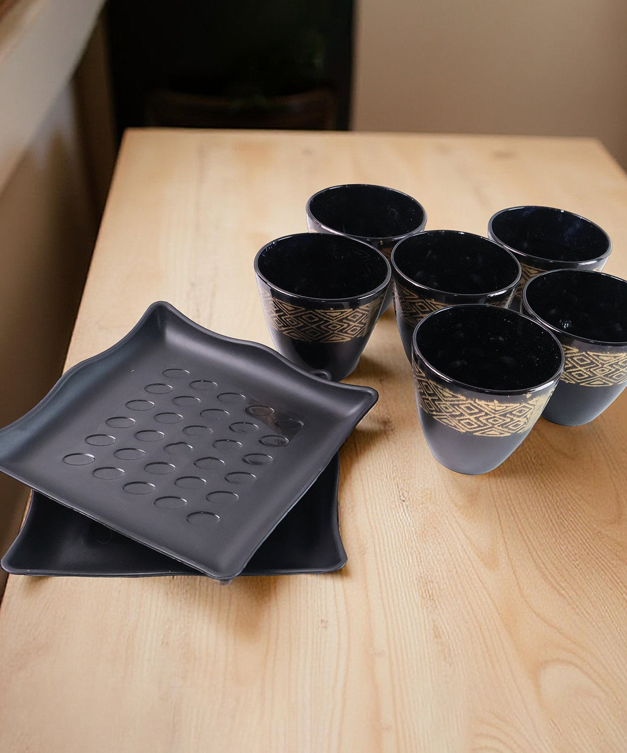 2 Bowl & 6 Glass Snake Set ( 8 Pc Set )