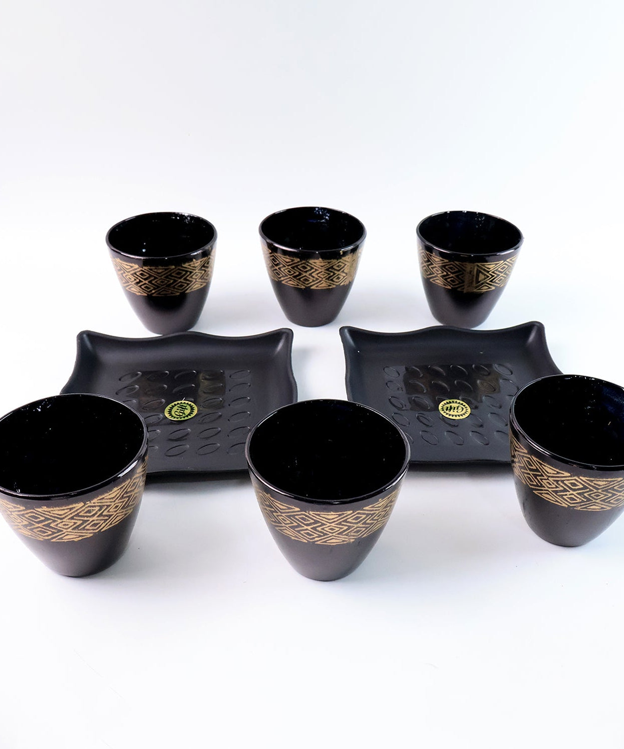 2 Bowl & 6 Glass Snake Set ( 8 Pc Set )
