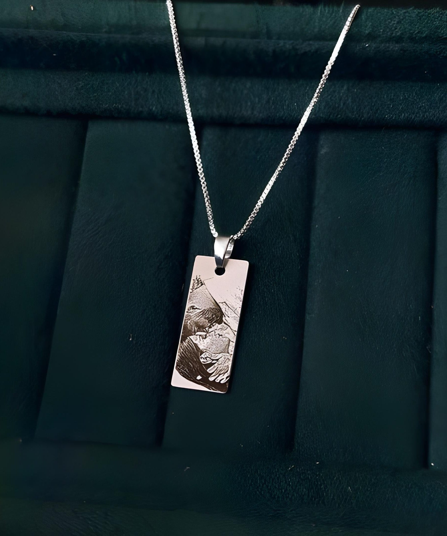 Custom Engraved Eye Charm Necklace