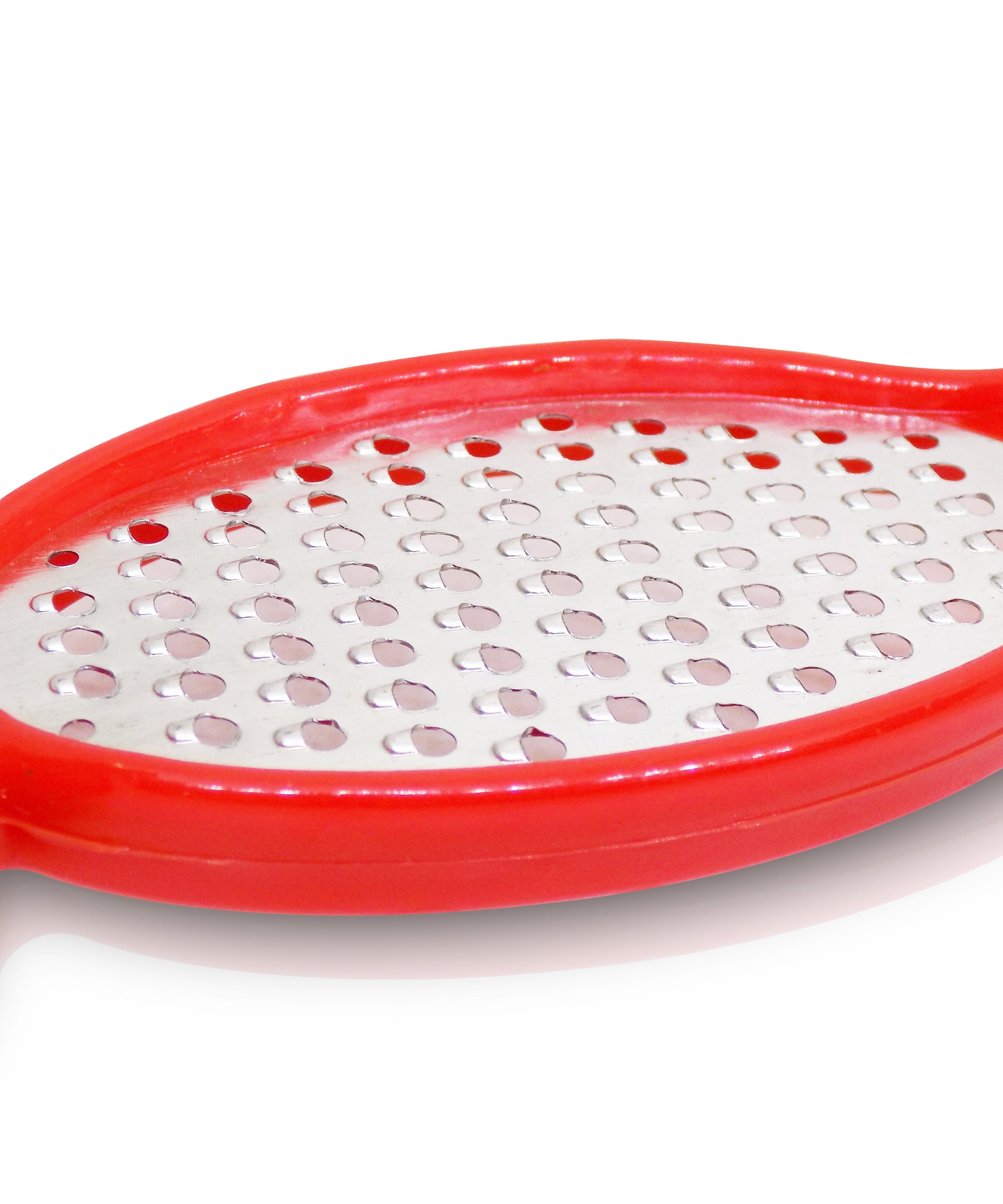 Vegetable peeler with multiple functions: slicing, grating, and cutting.