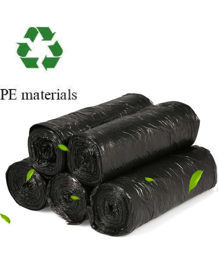 Large black garbage bags, perfect for heavy-duty disposal needs.