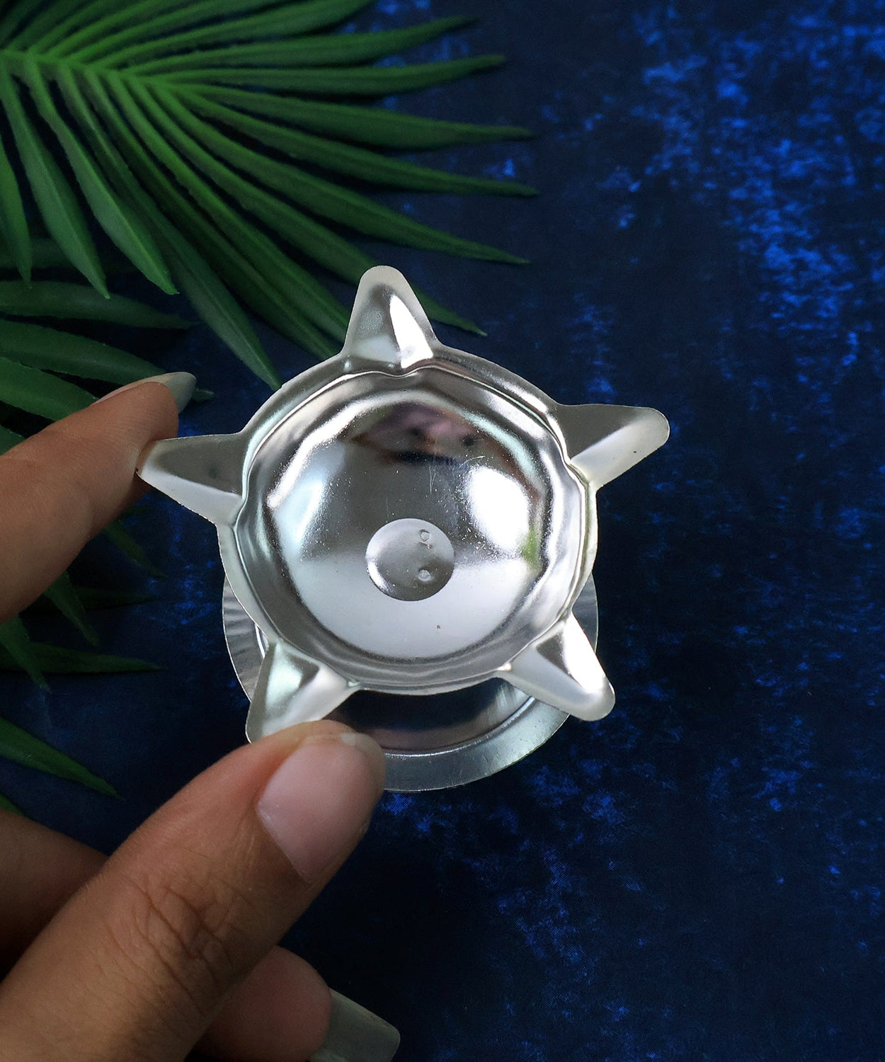 Traditional Stainless Steel Lotus Deepak