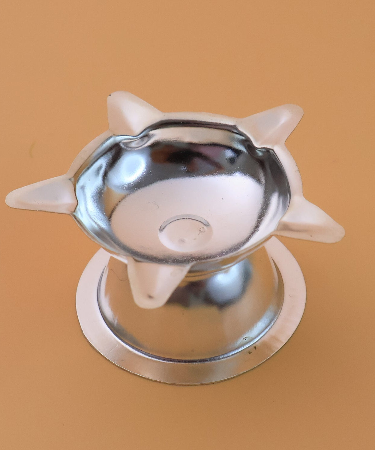 Stainless Steel Lotus Design Diya (1 Pc)