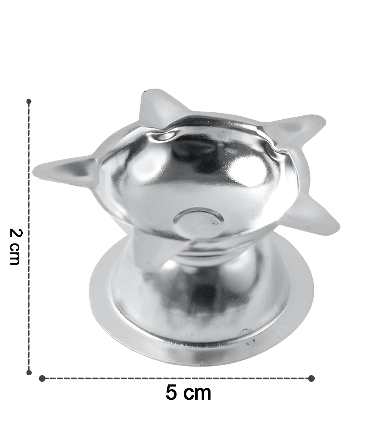 Stainless Steel Lotus Design Diya (1 Pc)