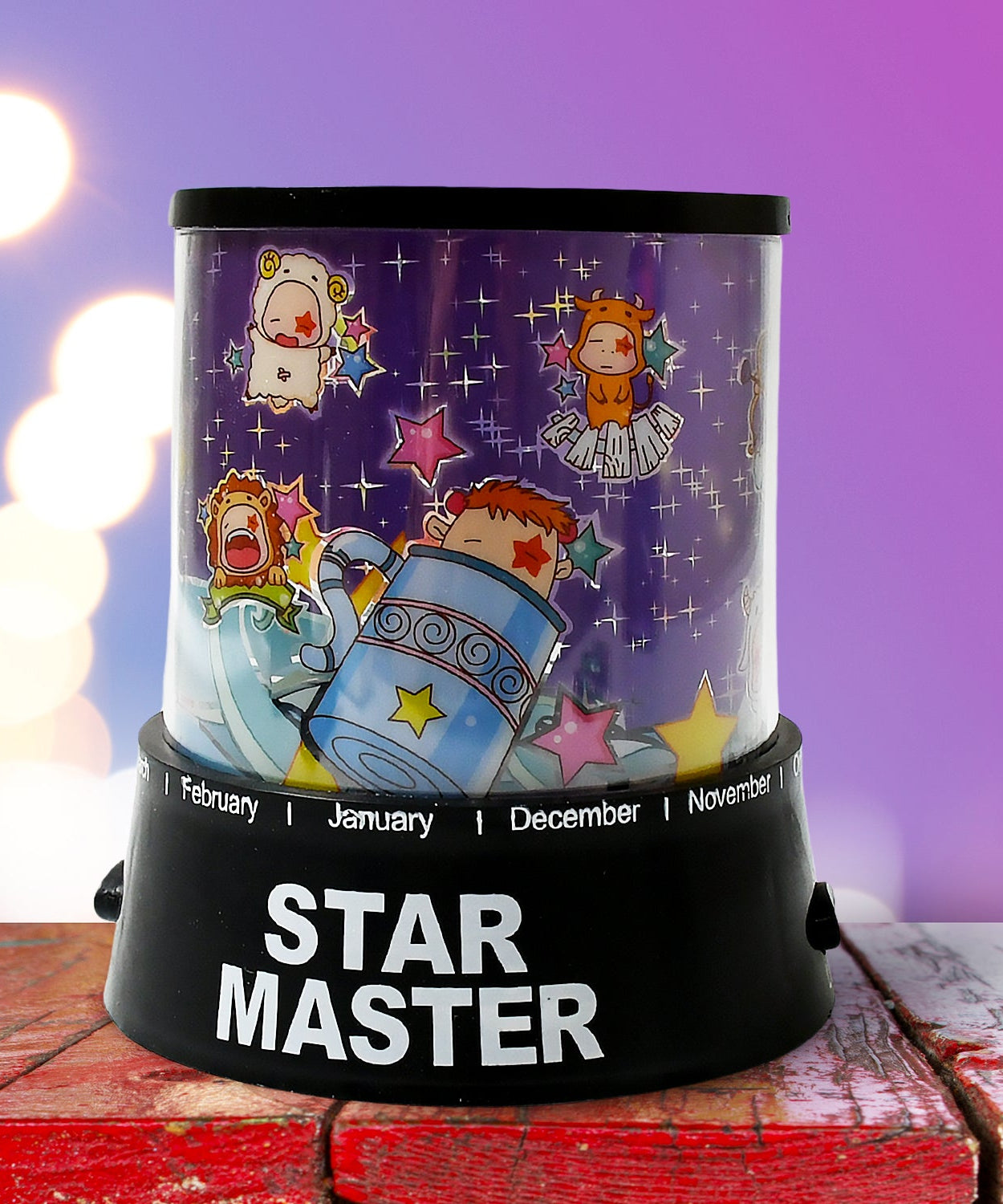 LED Projector Night Light – 3 Battery Lamps with Rotating Music, Ideal for Kids & Home Decor (1 Pc, Battery Not Included)