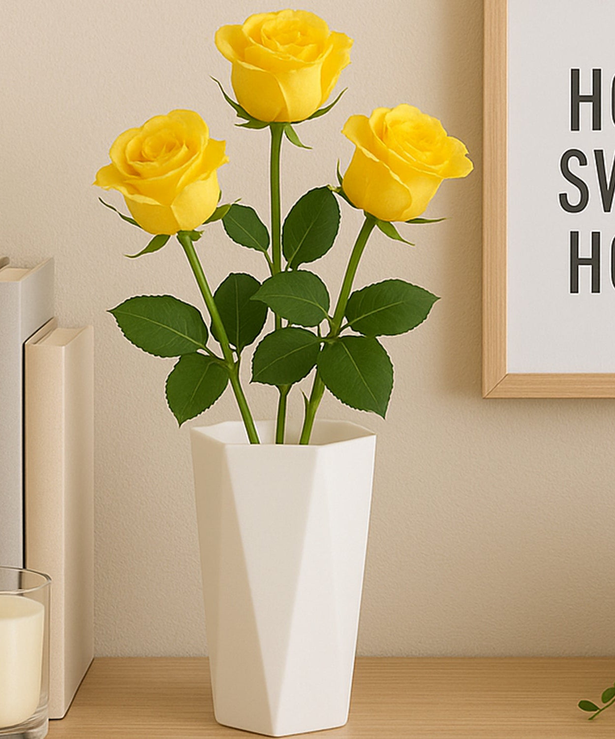 Stylish Hexagonal Plastic Vase