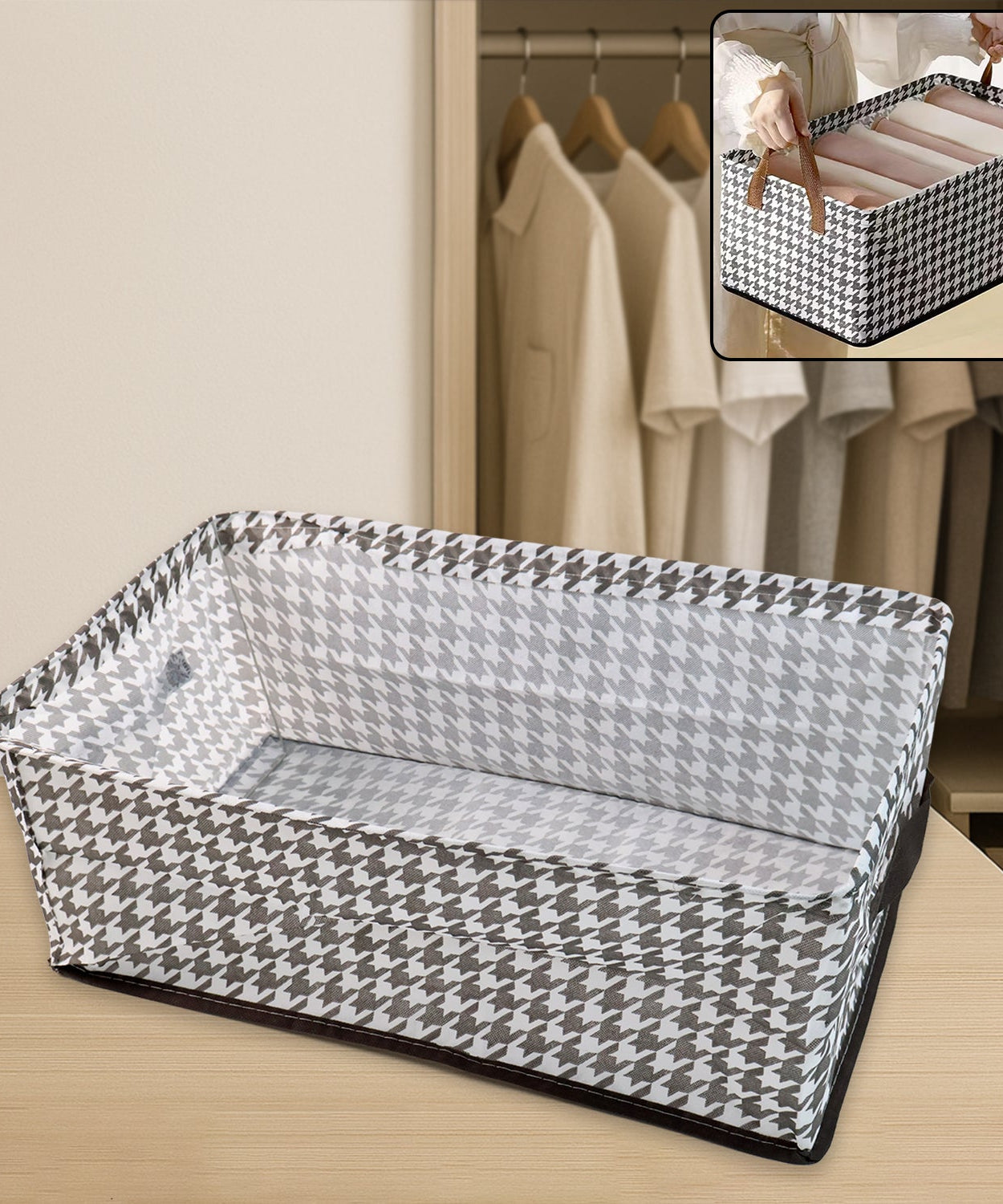 Cloth storage baskets, closet storage bins (42×28 Cm)