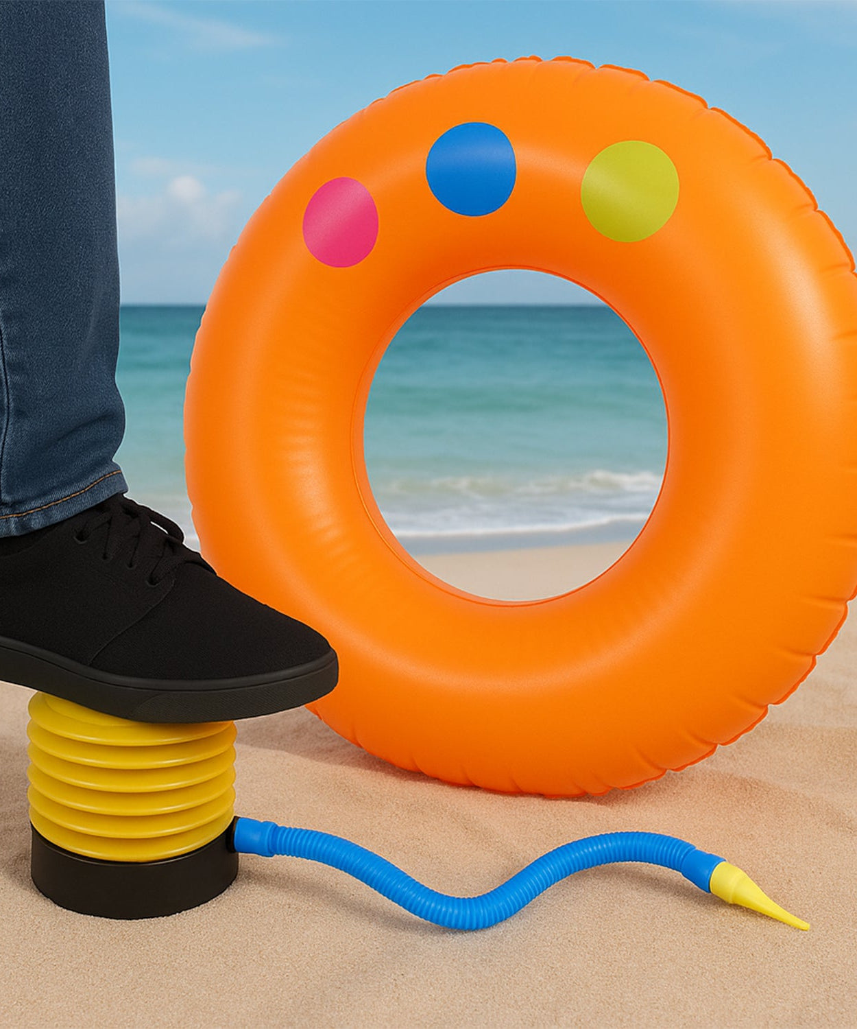 Portable Foot Air Pump with Hose
