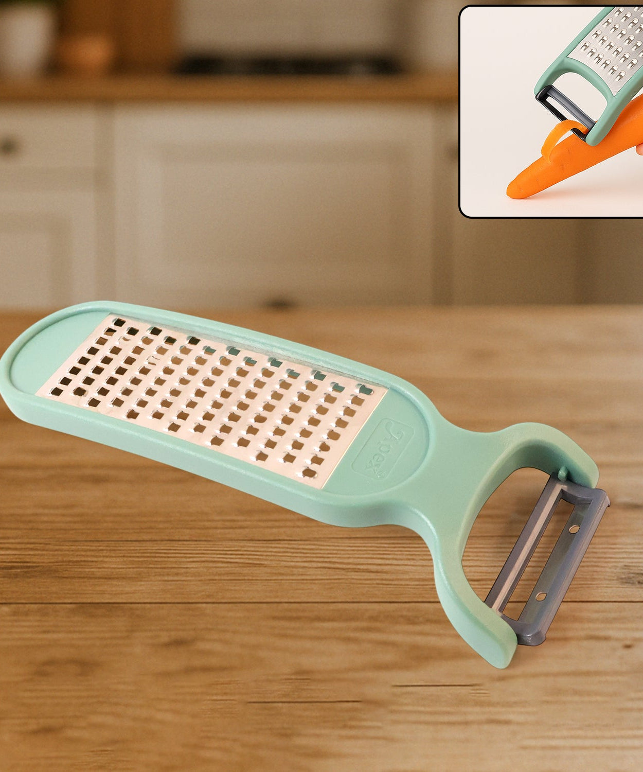 Compact Dual-Use Vegetable Peeler & Grater