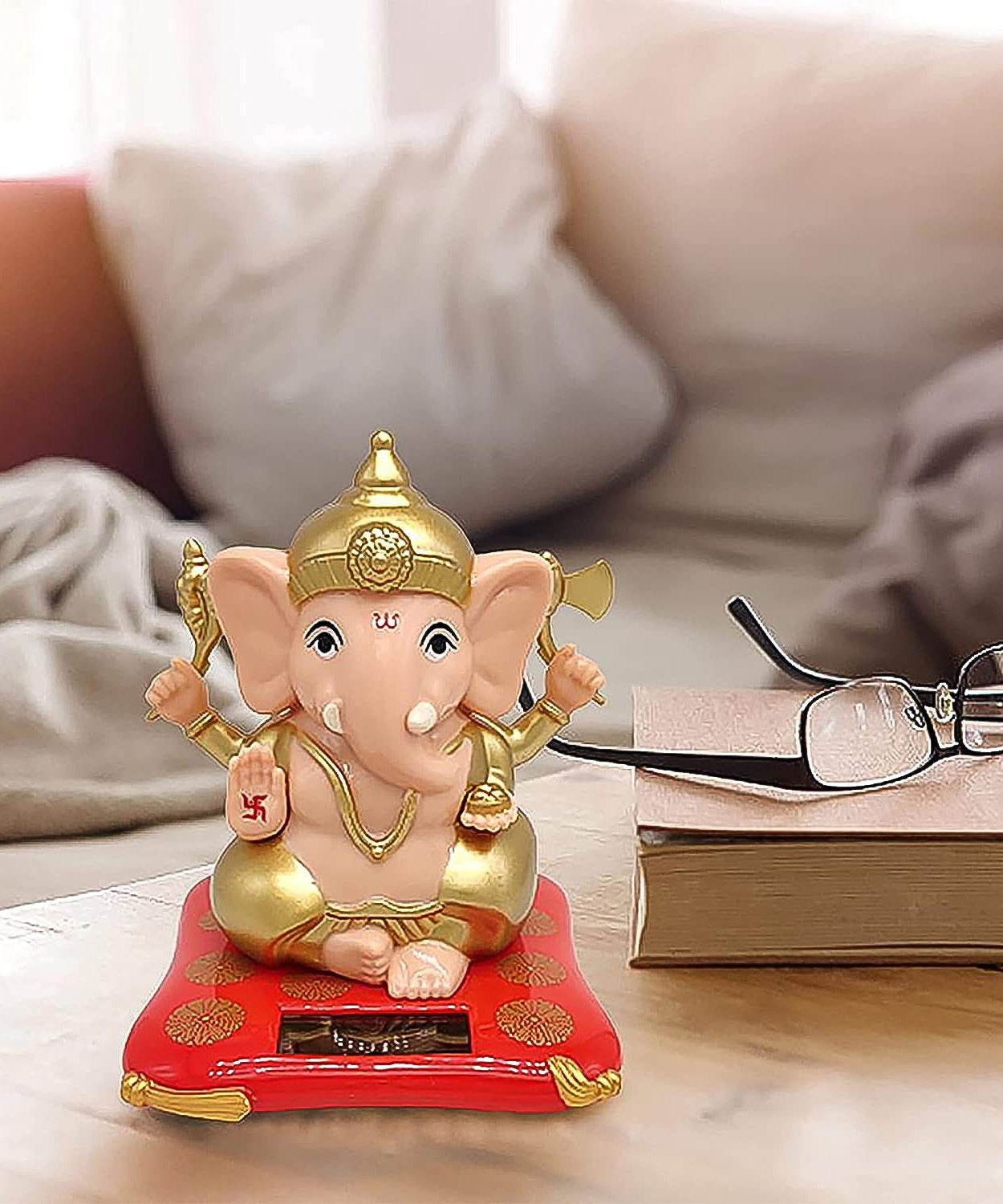 Solar Bobblehead Ganesha Idol