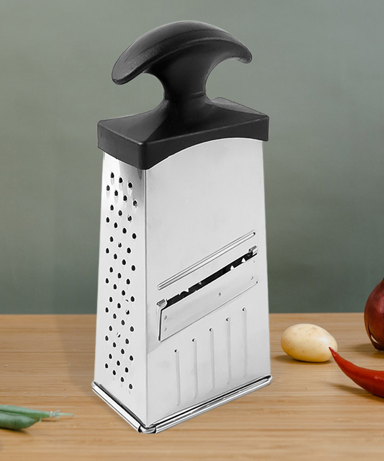 Apex Classic 4-in-1 Stainless Steel Grater & Slicer with Handle