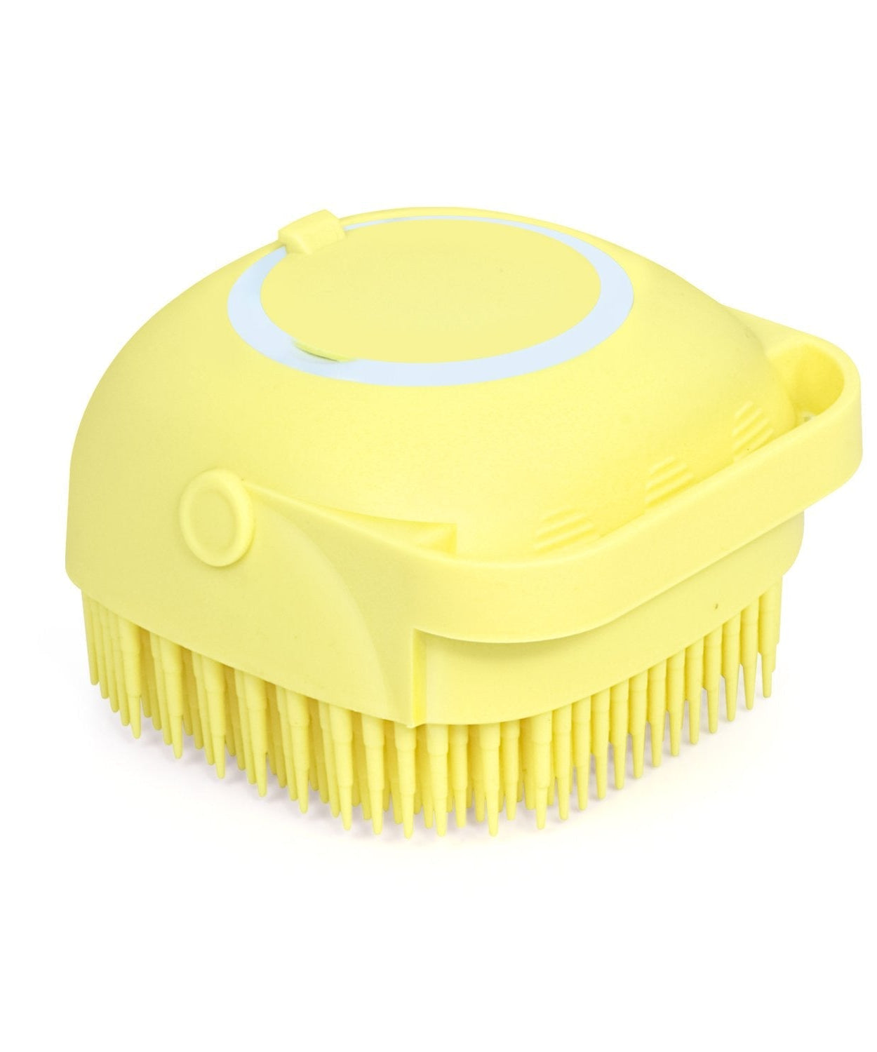 Silicone bath brush with shampoo dispenser, massage