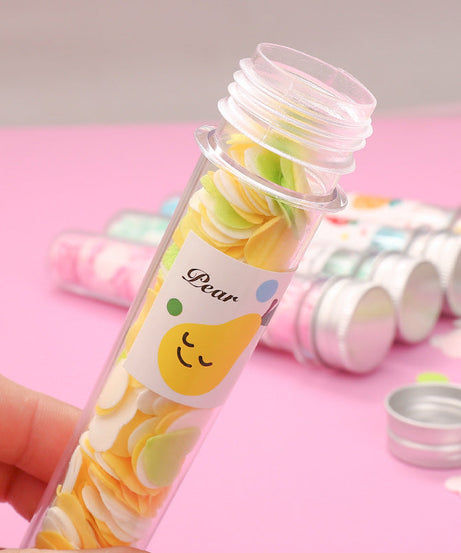 Portable Hand Washing Bath Flower Shape Paper Soap Strips In Test Tube Bottle