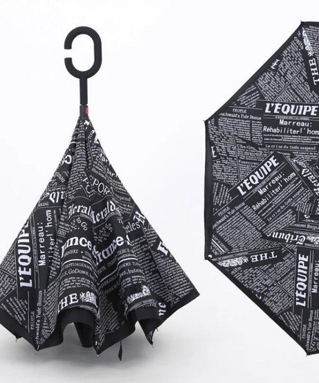 Windproof umbrella with print