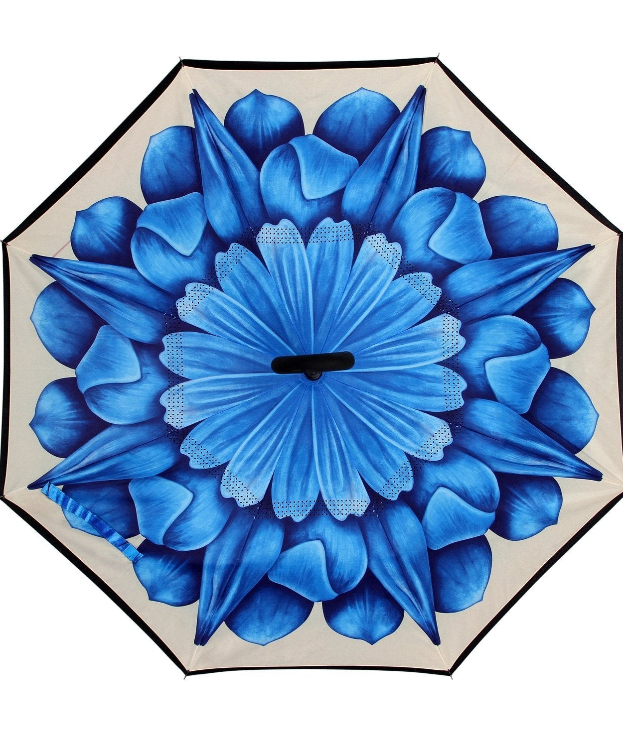 Printed reverse travel umbrella