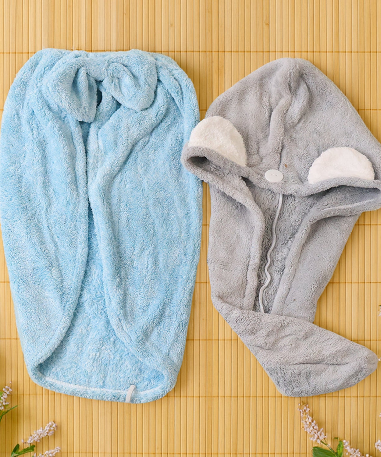 Soft Microfiber Hair Drying Towel Wrap  (1 Pc / Mix Design)