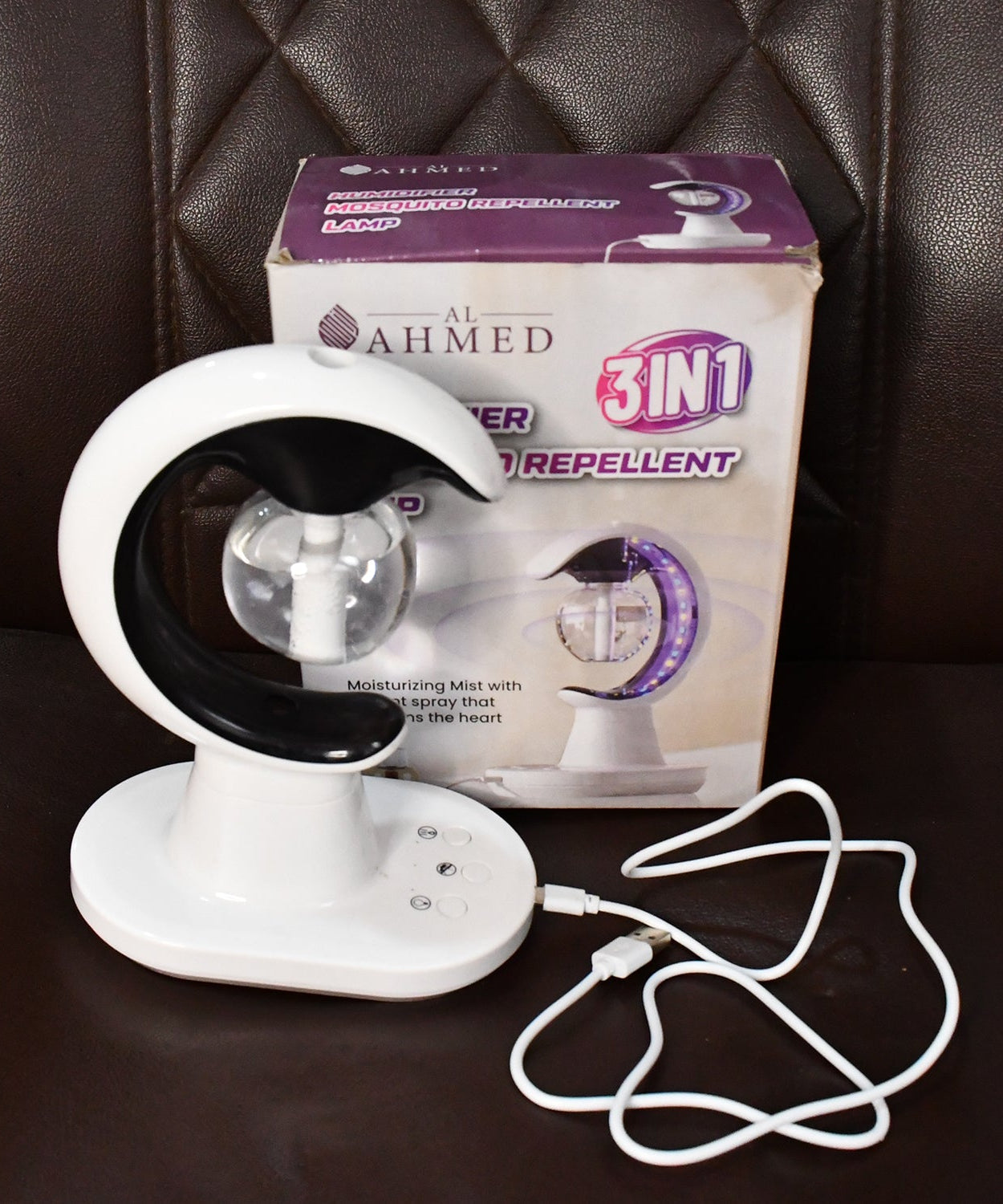 3-in-1 LED Lamp with Humidifier and Mosquito Repellent (1 Pc)