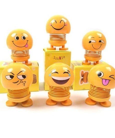 Smiling face spring toy emoticon