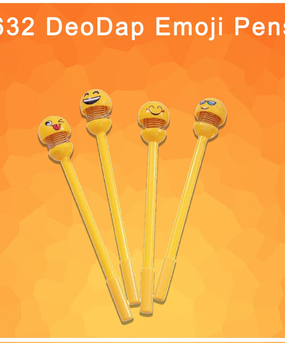 Smiley emoji pens for cheerful writing.